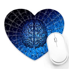 Brain Web Network Spiral Think Heart Mousepads by Vaneshart