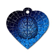 Brain Web Network Spiral Think Dog Tag Heart (two Sides) by Vaneshart