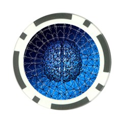 Brain Web Network Spiral Think Poker Chip Card Guard by Vaneshart