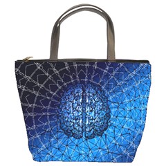 Brain Web Network Spiral Think Bucket Bag by Vaneshart