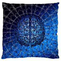 Brain Web Network Spiral Think Large Flano Cushion Case (two Sides) by Vaneshart