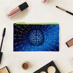 Brain Web Network Spiral Think Cosmetic Bag (xs) by Vaneshart