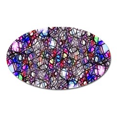 Web Network Abstract Connection Oval Magnet by Vaneshart