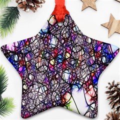 Web Network Abstract Connection Star Ornament (two Sides) by Vaneshart