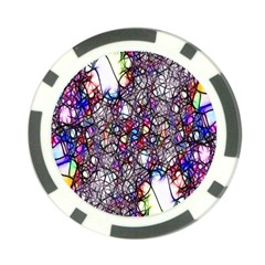 Web Network Abstract Connection Poker Chip Card Guard by Vaneshart