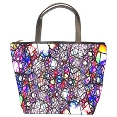 Web Network Abstract Connection Bucket Bag by Vaneshart