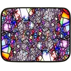 Web Network Abstract Connection Double Sided Fleece Blanket (mini)  by Vaneshart