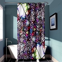 Web Network Abstract Connection Shower Curtain 36  X 72  (stall)  by Vaneshart