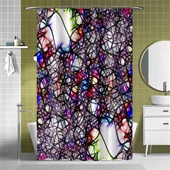 Web Network Abstract Connection Shower Curtain 48  X 72  (small)  by Vaneshart