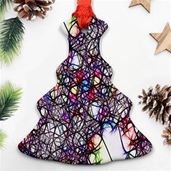 Web Network Abstract Connection Christmas Tree Ornament (two Sides) by Vaneshart