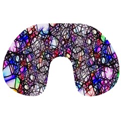 Web Network Abstract Connection Travel Neck Pillow by Vaneshart