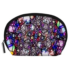 Web Network Abstract Connection Accessory Pouch (large) by Vaneshart