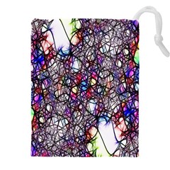 Web Network Abstract Connection Drawstring Pouch (4xl)