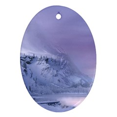 Nature Landscape Winter Snow Ornament (Oval)