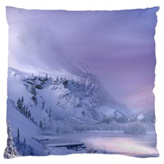 Nature Landscape Winter Snow Large Cushion Case (Two Sides)