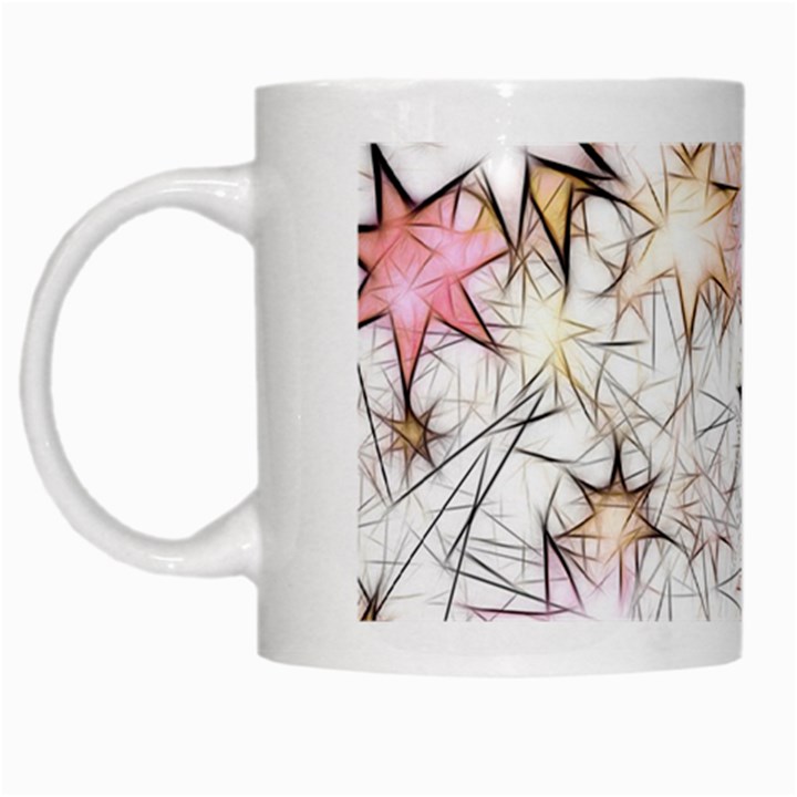 Christmas Star Advent Background White Mugs