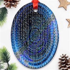 Matrix Technology Data Digital Ornament (oval) by Vaneshart