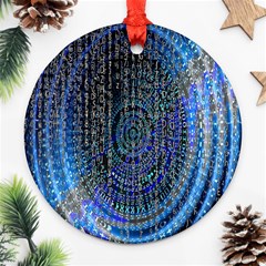 Matrix Technology Data Digital Round Ornament (Two Sides)