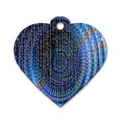 Matrix Technology Data Digital Dog Tag Heart (Two Sides)