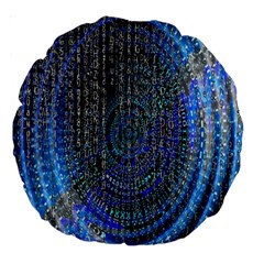 Matrix Technology Data Digital Large 18  Premium Round Cushions by Vaneshart