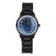 Matrix Technology Data Digital Stainless Steel Round Watch