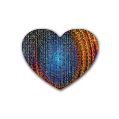 Matrix Technology Data Digital Rubber Coaster (heart)  by Vaneshart