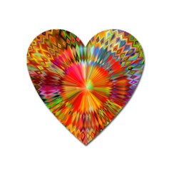 Kaleidoscope Mandala Color Heart Magnet by Vaneshart