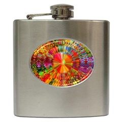 Kaleidoscope Mandala Color Hip Flask (6 Oz) by Vaneshart