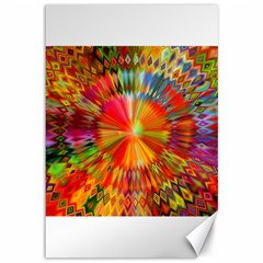 Kaleidoscope Mandala Color Canvas 12  X 18  by Vaneshart