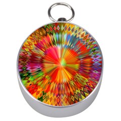 Kaleidoscope Mandala Color Silver Compasses by Vaneshart