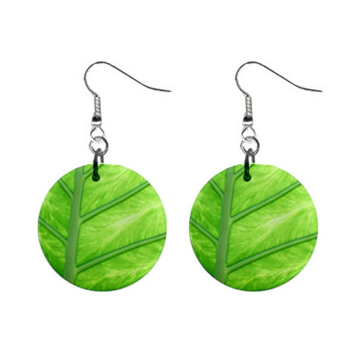 Green Bright Digital Manipulation Mini Button Earrings