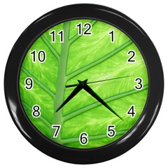 Green Bright Digital Manipulation Wall Clock (black) by Vaneshart