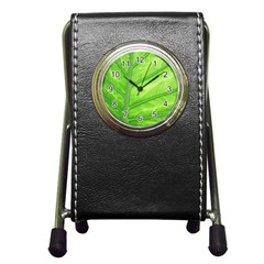 Green Bright Digital Manipulation Pen Holder Desk Clock by Vaneshart