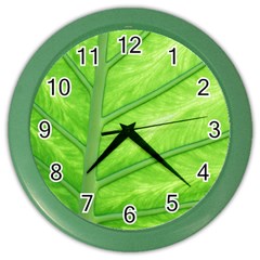 Green Bright Digital Manipulation Color Wall Clock by Vaneshart