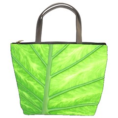 Green Bright Digital Manipulation Bucket Bag