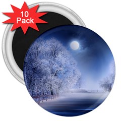 Nature Landscape Winter 3  Magnets (10 Pack)  by Vaneshart