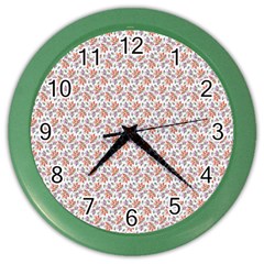 Floral Digital Paper Color Wall Clock by Vaneshart