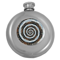 Spiral City Urbanization Cityscape Round Hip Flask (5 Oz) by Vaneshart