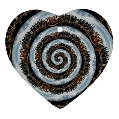 Spiral City Urbanization Cityscape Heart Ornament (two Sides) by Vaneshart