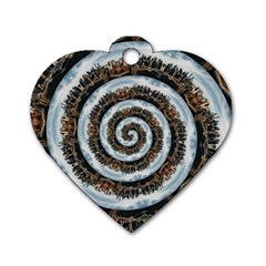 Spiral City Urbanization Cityscape Dog Tag Heart (two Sides) by Vaneshart