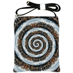 Spiral City Urbanization Cityscape Shoulder Sling Bag by Vaneshart