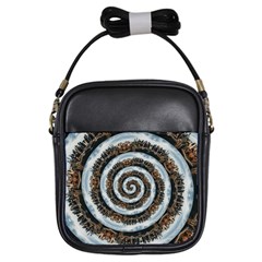 Spiral City Urbanization Cityscape Girls Sling Bag by Vaneshart