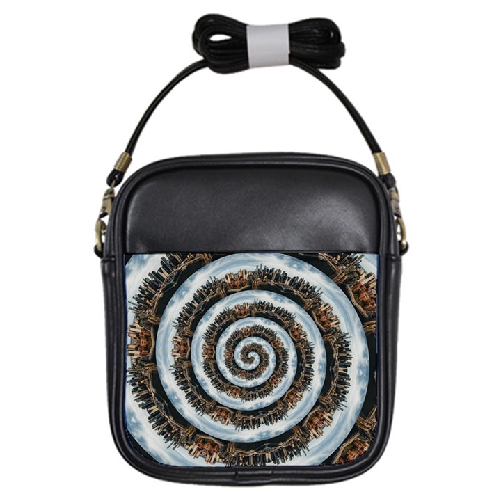 Spiral City Urbanization Cityscape Girls Sling Bag