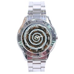 Spiral City Urbanization Cityscape Stainless Steel Analogue Watch by Vaneshart