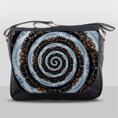 Spiral City Urbanization Cityscape Messenger Bag by Vaneshart