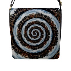 Spiral City Urbanization Cityscape Flap Closure Messenger Bag (l) by Vaneshart