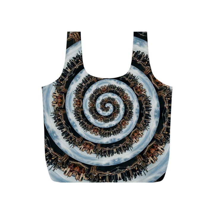 Spiral City Urbanization Cityscape Full Print Recycle Bag (S)