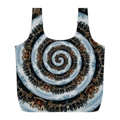 Spiral City Urbanization Cityscape Full Print Recycle Bag (l) by Vaneshart