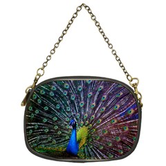 Peacock Colors Bird Colorful Chain Purse (One Side)