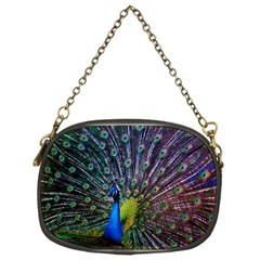 Peacock Colors Bird Colorful Chain Purse (Two Sides)